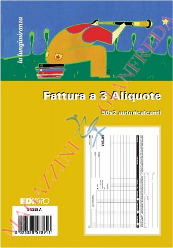 FATTURE A 3 ALIQUOTE IN DOPPIA COPIA . A5 E5289A